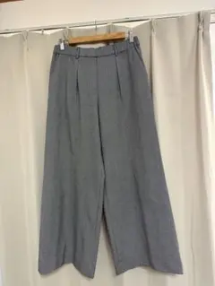 自由区 ジユウク　ワイドパンツ 千鳥格子