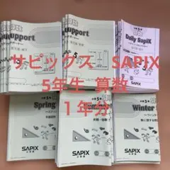 サピックス　SAPIX 5年生 算数 １年分