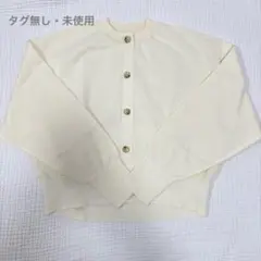 【未使用】グリーンレーベルリラクシング　レディース　カーディガン　パフ　シアー