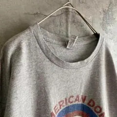ギルダン 古着 アメリカ輸入 両面プリント Tシャツ 半袖 Lサイズ グレー
