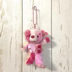 Kawaii Bear Momo ピンク クマ ぬいぐるみ キーホルダー