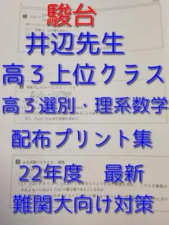 【hls】駿台三森先生 井辺先生 日下先生 ご担当分京大対策プリント類 Amazon.co.jp: 駿台 三森司先生 通期春期夏期 高3エクストラ