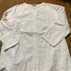 Powder下迫秀樹刺繍入り長袖ブラウス