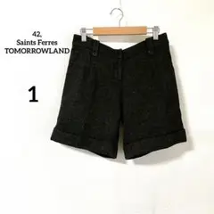 【42,Saints Ferres】ショートパンツ 1 チャコール ウール混