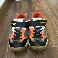 HI-TEC スニーカー オレンジ ブラック ベルクロ