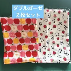 ダブルガーゼ　２枚セット　はぎれ