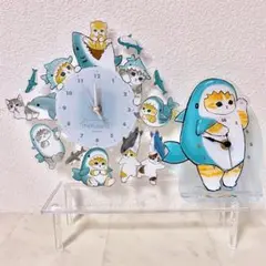 mofusand モフサンド サメにゃん 壁掛け時計 腹時計 セット