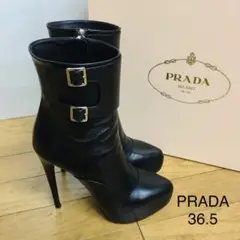 PRADA★プラダ★ブーツ ショートブーツ ヒール レザー プラットフォーム
