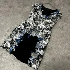 carlragazze 花柄　ワンピース　膝丈　刺繍　半袖
