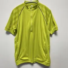 BODY TECH 蛍光イエロー ジップアップTシャツ