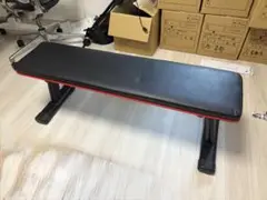 セット売り③ 折りたたみフラットベンチ 黒/赤