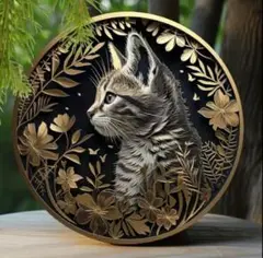メタルプレート　猫　壁飾り　メタルウォールアート　猫の雑貨　インテリア雑貨