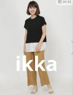 ikka イッカ　フェイクレイヤードカットソー　M