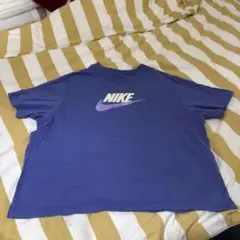 NIKE 紫色 ロゴプリント Tシャツ