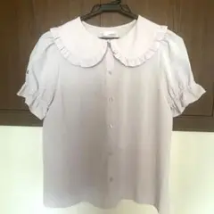 子供服女の子　150cm JENNI フリル半袖シャツブラウス　ラベンダー