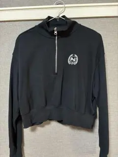 NIKE ハイネックジップアップ トレーナー ブラック