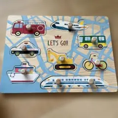LET'S GO!! 木製つまみ付きパズル