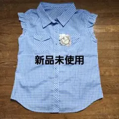 CAULA ギンガムチェック柄ノースリーヴブラウス　M　新品未使用