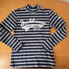 Jackbunny ストライプ ハイネックシャツ