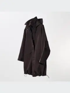 UNIQLO ブロックテックハーフコート ブラック レディース M■0826A