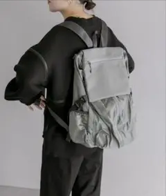 【BURLAP OUTFITTER×ear】撥水レザーコンビライトリュック
