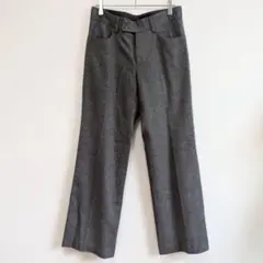 【セカンド】レディース　スラックス　スラッと美脚　カシミア混　グレー　M相当
