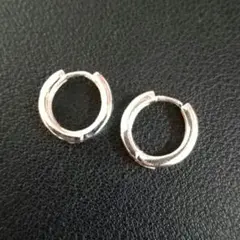 フープ ピアス シルバー925 2つ 両耳