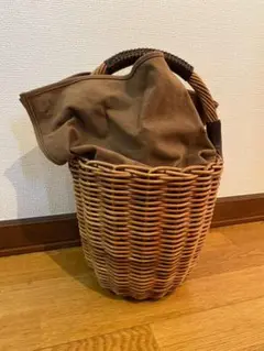 ebagos エバゴス キャンバスかごバッグ