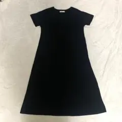 セブンデイズサンデイ　半袖 ブラックロングワンピース フリーサイズ