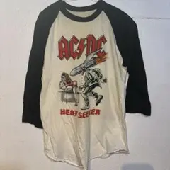 AC/DC ヒートシーカー 七分袖カットソー　ヴィンテージバンドt