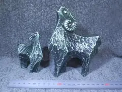 親子羊　アルミ　ブラックグリーン