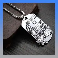 シルバー イーグル ネックレス プレート ドックタグ カジュアル アメカジ