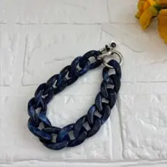 新品✴️SHOO・LA・RUE スマホ ストラップ ネイビー アクセサリー
