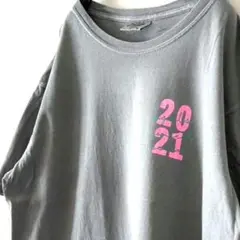 コンフォートカラーズ 2021 ゴールデン Tシャツ L グレー 灰色 古着