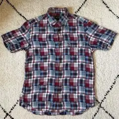 AIGLE （ エーグル ）半袖チェックシャツ Mサイズ