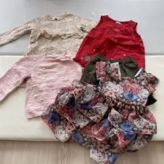 【即発送】80サイズ 女の子 こども ベビー服 5点まとめ売り