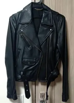 SNIDELラム皮ライダースジャケット