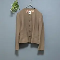 セシオセラ［M］新品タグ付　薄手　ウール混　ショート丈　ノーカラージャケット