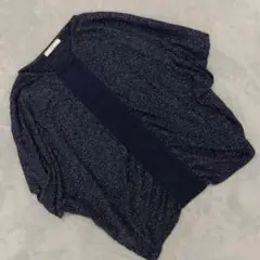 FiL 半袖 Tシャツ カットソー ドルマンスリーブ Lサイズ 細見え