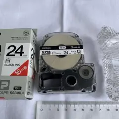 KING JIM テプラ SS24KL* 24mm 黒インクテープ16メートル