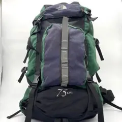 【送料無料✨】ノースフェイス リュックサック 登山 緑 バックパック 75L