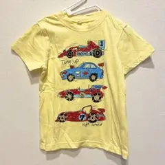 キッズ レースカー 半袖Tシャツ 120cm レーシングカー イエロー