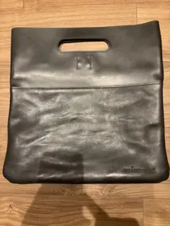 anshare 黒色レザークラッチバッグ