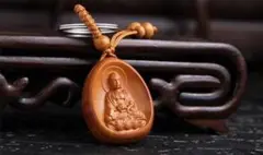 十二干支お守り本尊 阿弥陀如来 ミニ仏像キーホルダー 戌年/亥年