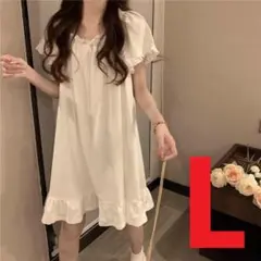 【31-2】ショート・ナイトウェアルームウェアネグリジェ L