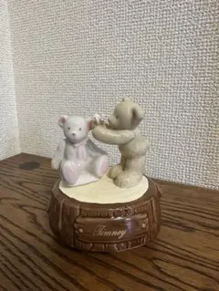 Timney オルゴール 虹の彼方に 陶器製 くま
