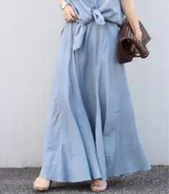 美品 プラージュ plage Linen Flared スカート 38