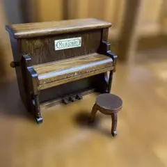 Musicale 木製ミニピアノオルゴール 椅子付き