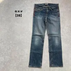a1581＊a.v.v DENIM レディースストレートデニム【38】カジュアル