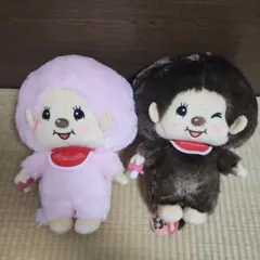 Monchhichi 2種セット　モンチッチ BIGぬいぐるみ